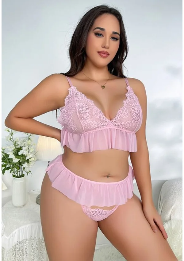 Blush Flutter Plus Bralette Set - Product image 3