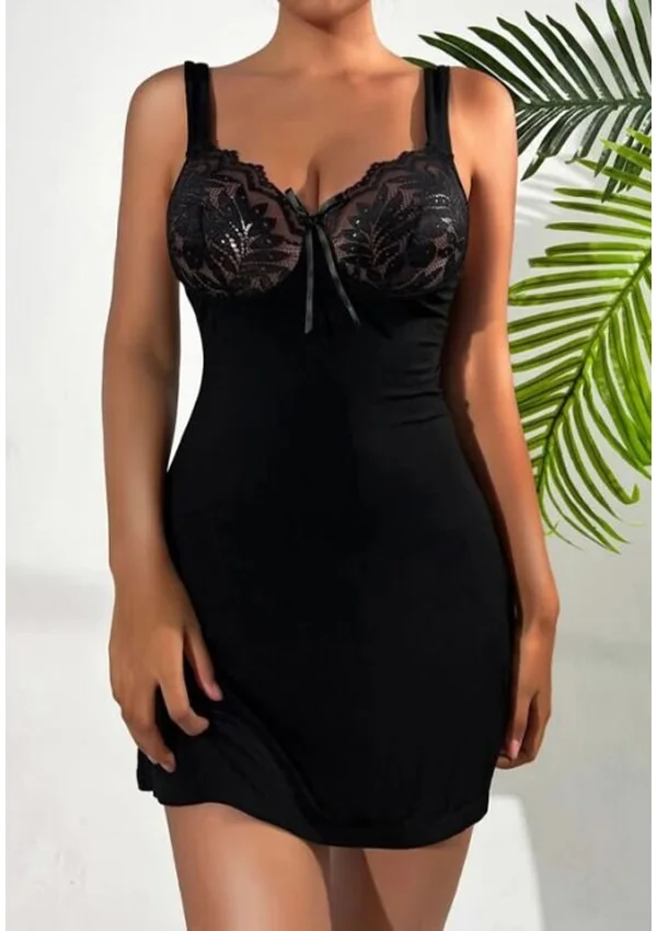 Noir Allure Lace Nightdress - Product image 4