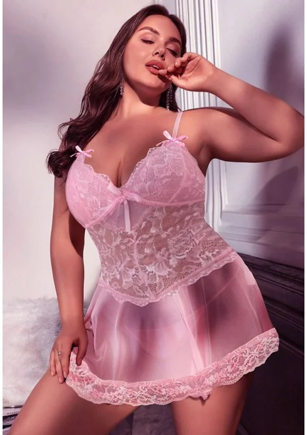 Sweet Charm Plus Babydoll - Pink color thumbnail