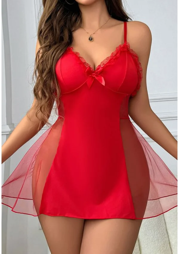 Scarlet Allure Babydoll - Red color thumbnail
