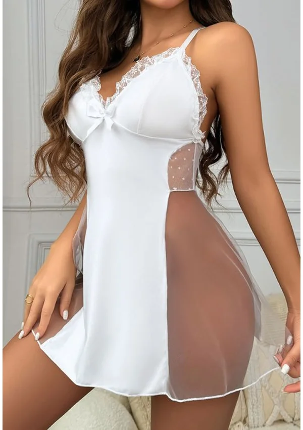 Scarlet Allure Babydoll - White color thumbnail