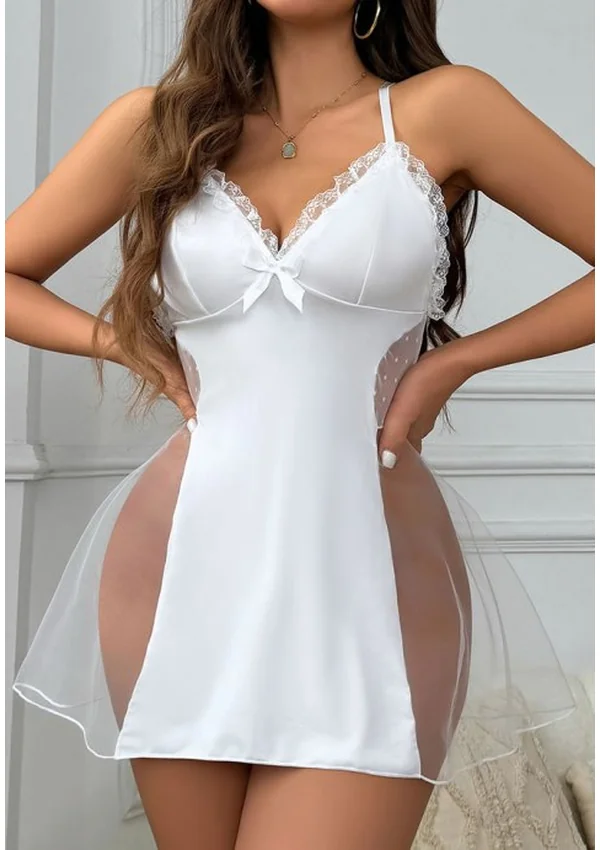 Scarlet Allure Babydoll - White color thumbnail
