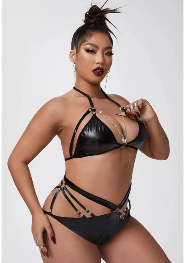 Obsidian Edge Plus Bra Set - Black color thumbnail