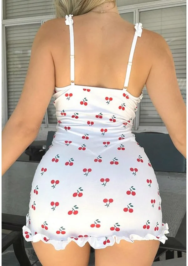Sweet Cherry Chemise - White color thumbnail