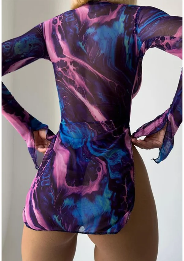 Mystic Dragon Sheer Chemise - Purple color thumbnail