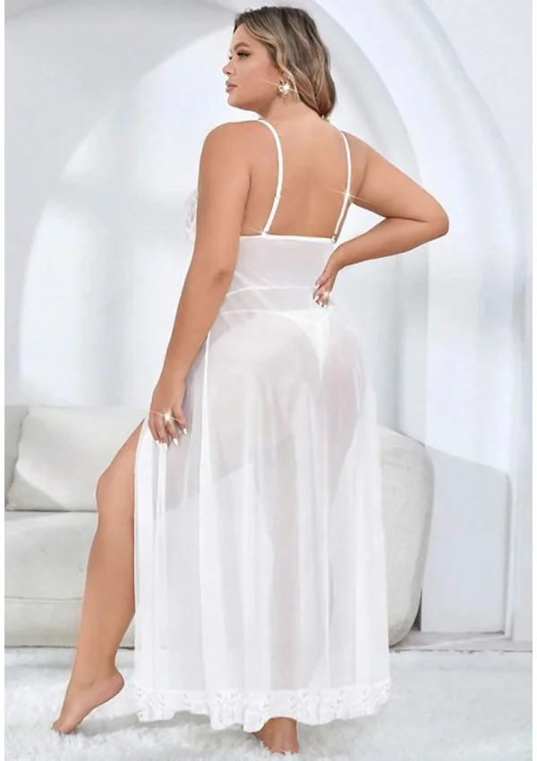 Heavenly Allure Plus Gown - White color thumbnail
