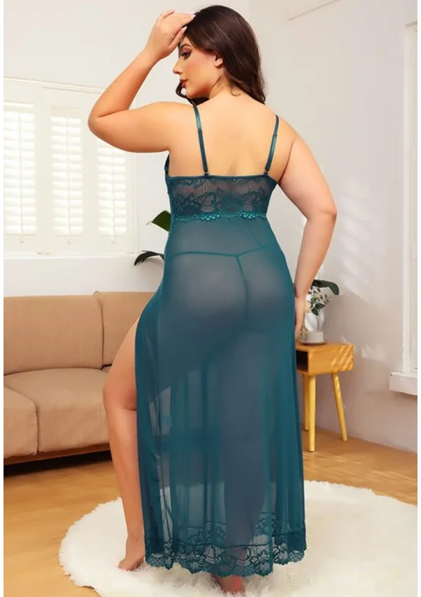 Midnight Elegance Gown - Teal color thumbnail