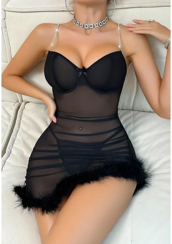 Lavender Luxe Chemise - Black color thumbnail