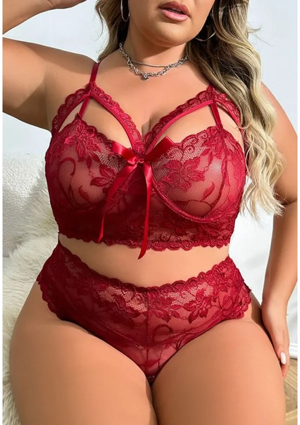 Scarlet Desire Lace Plus Bra Set - Product image 3