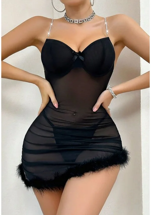 Lavender Luxe Chemise - Black color thumbnail