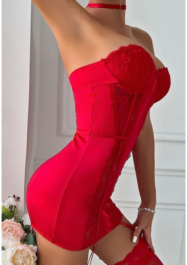 Amethyst Allure Chemise - Red color thumbnail
