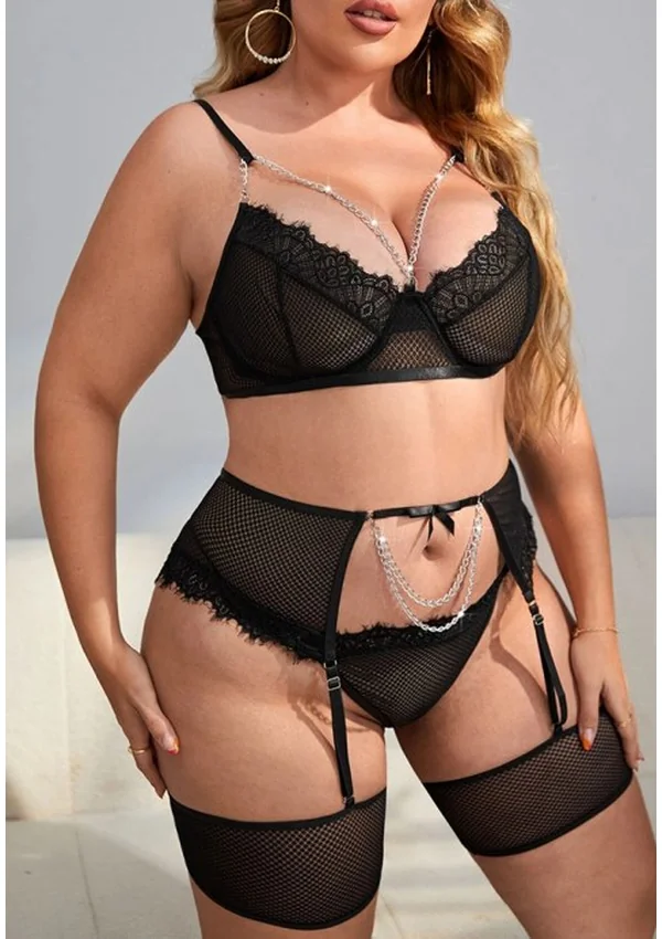 Midnight Chains Lingerie Plus Set - Product image 2