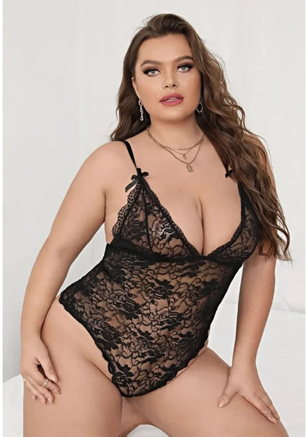 Allure Floral Lace Plus Teddy - Product image 2