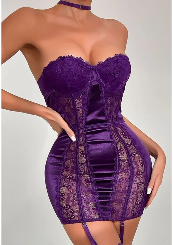 Amethyst Allure Chemise - Dark Purple color thumbnail