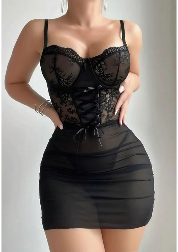 Sapphire Secrets Chemise - Black color thumbnail