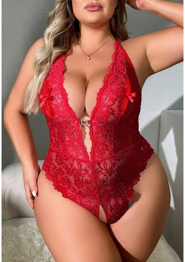 Ruby Allure Plus Teddy - Burgundy color thumbnail