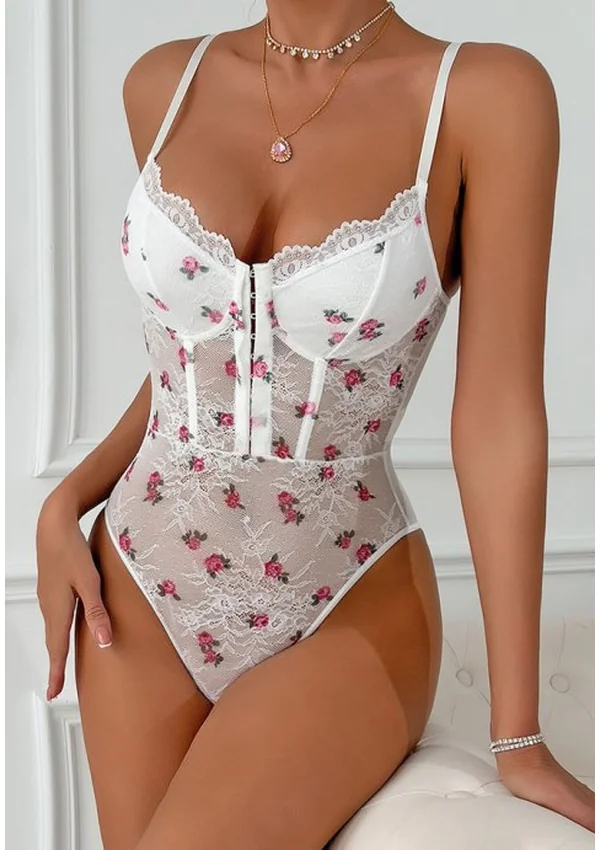 Blossom Charm Floral Lace Teddy - Product image 2