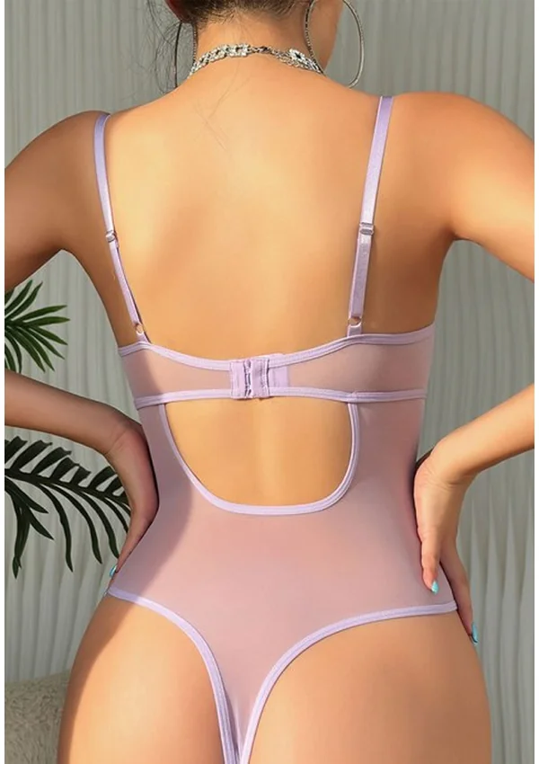 Lilac Bloom Lace-Up Teddy - Product image 2