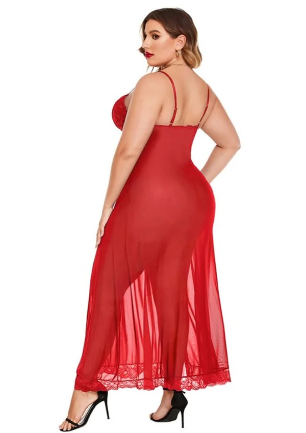 Heavenly Allure Plus Gown - Red color thumbnail