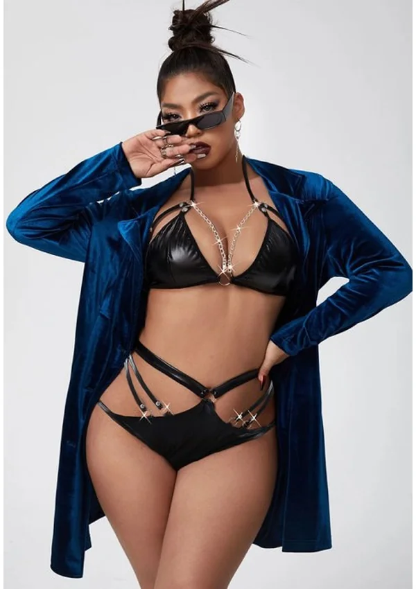 Obsidian Edge Plus Bra Set - Black color thumbnail