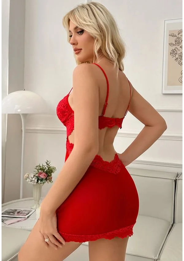 Crimson Temptation Chemise - Red color thumbnail