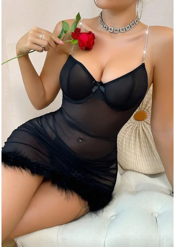 Lavender Luxe Chemise - Black color thumbnail