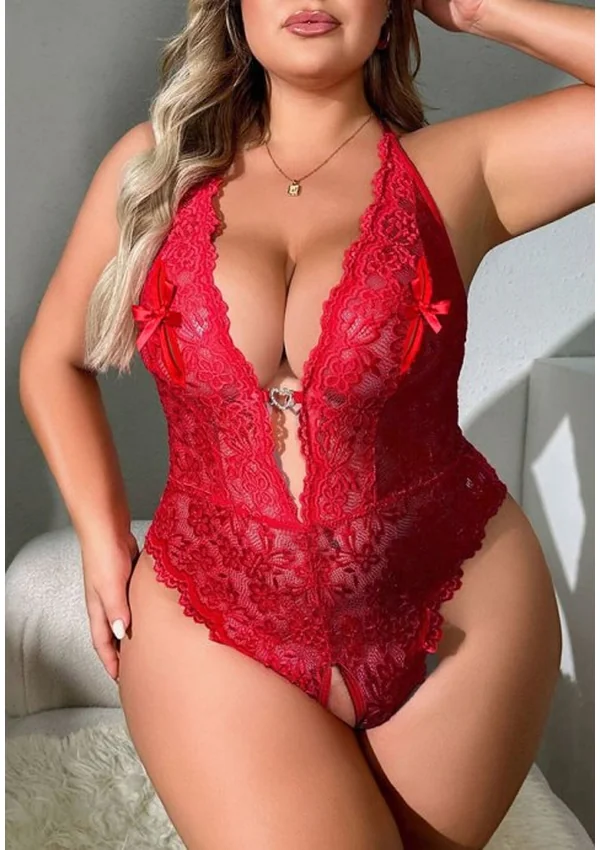 Ruby Allure Plus Teddy - Burgundy color thumbnail