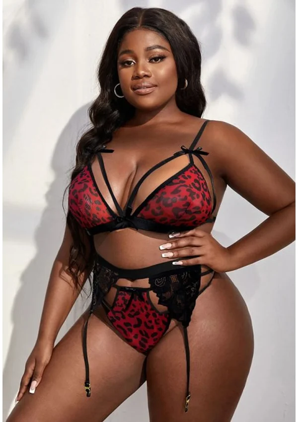Wild Seduction Leopard Lingerie Plus Set - Product image 1