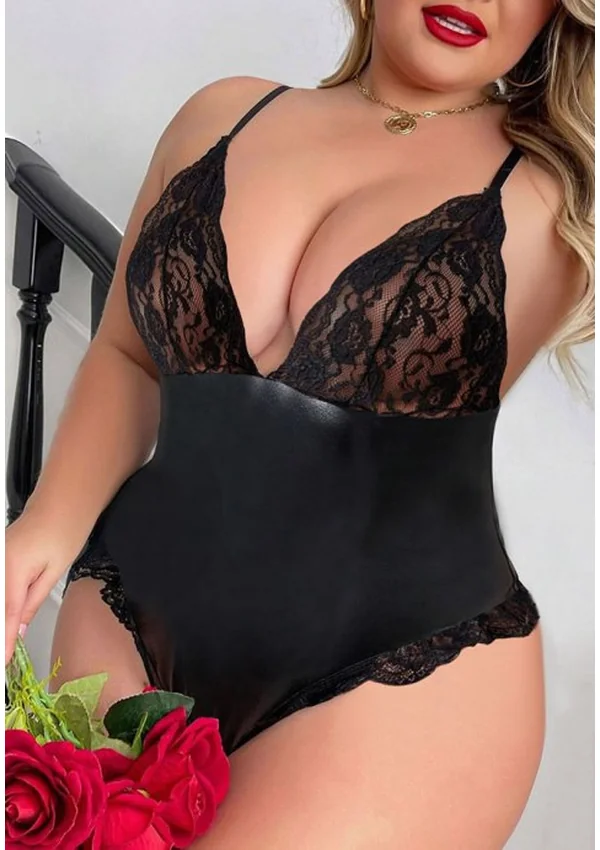 Midnight Temptation Lace Plus Teddy - Product image 1