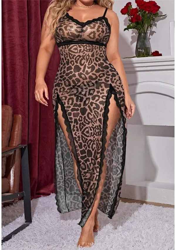 Wildly Elegant Plus Gown - Leopard color thumbnail