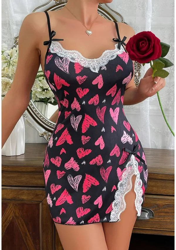 Heartbeat Desire Satin Night Dress - Product image 4