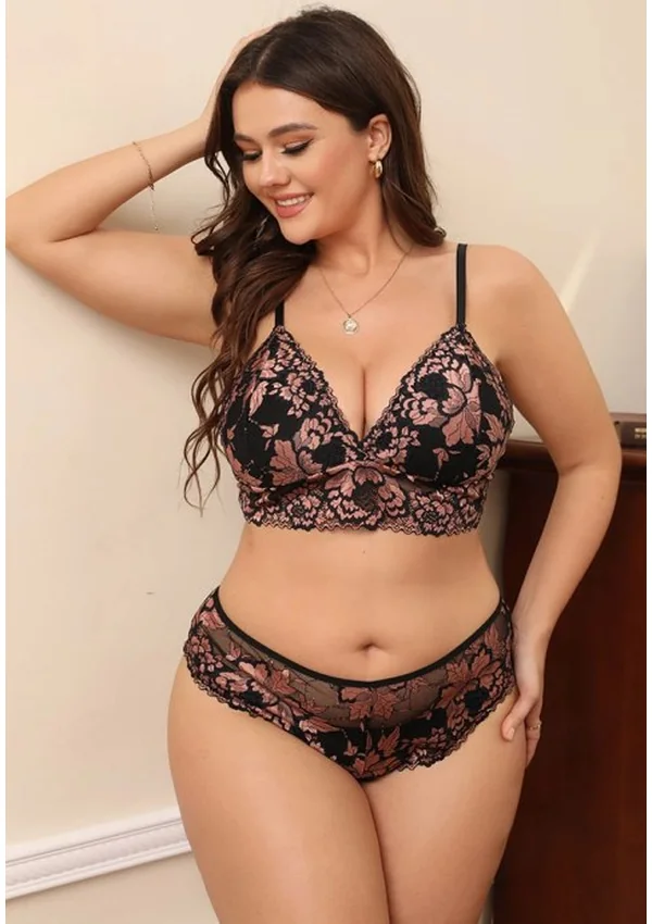 Rosewood Elegance Lace Plus Bra Set - Product image 2