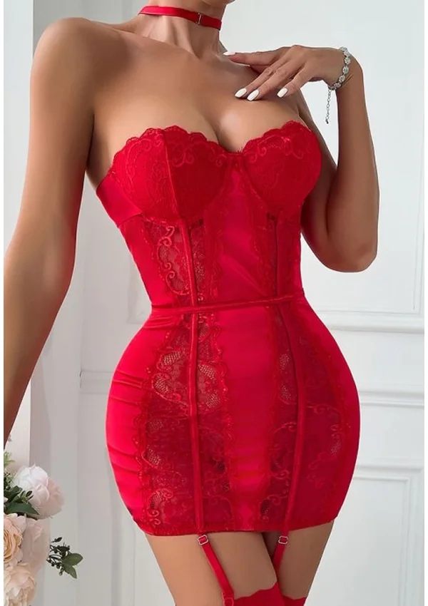 Amethyst Allure Chemise - Red color thumbnail