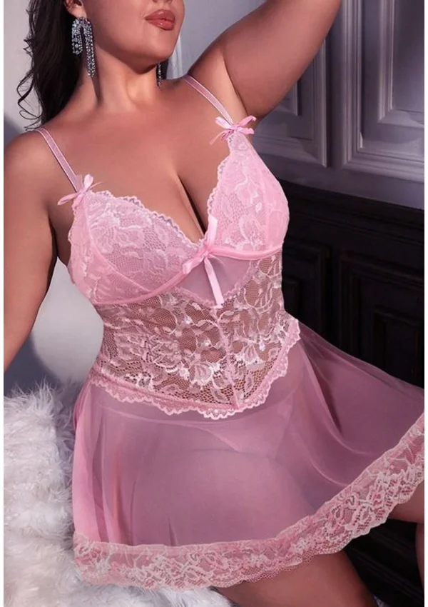 Sweet Charm Plus Babydoll - Pink color thumbnail