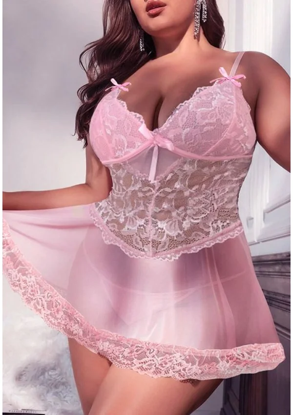 Sweet Charm Plus Babydoll - Pink color thumbnail
