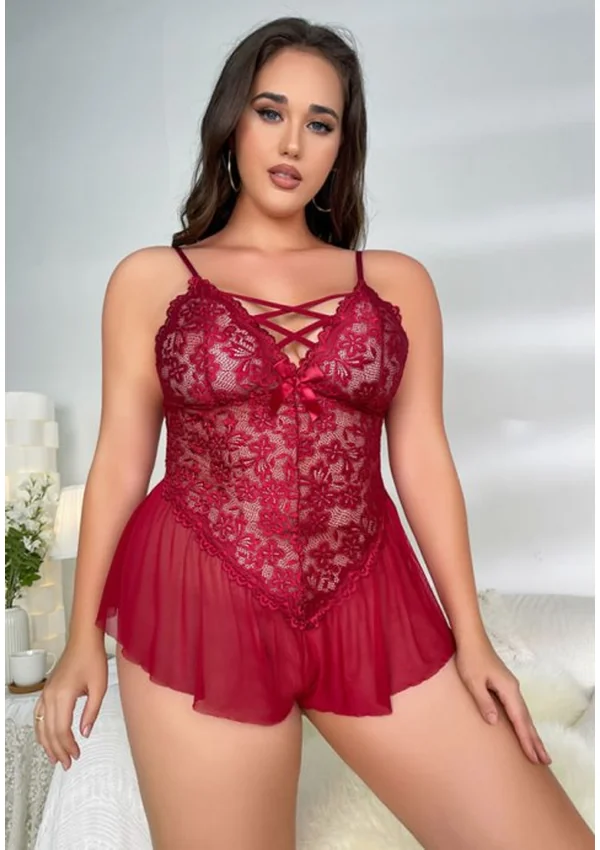 Scarlet Dreams Plus Teddy - Red color thumbnail