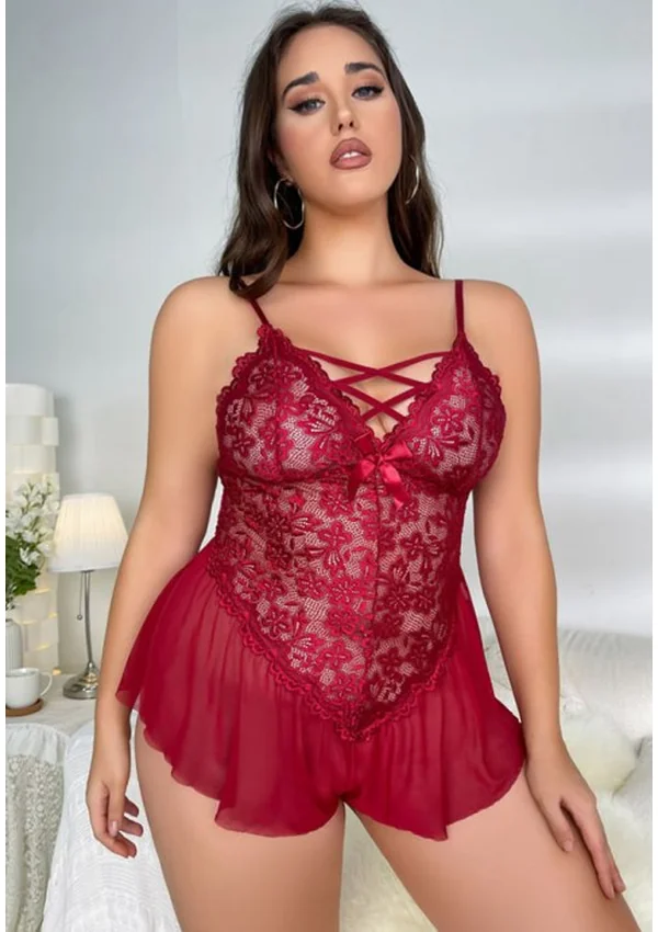 Scarlet Dreams Plus Teddy - Red color thumbnail