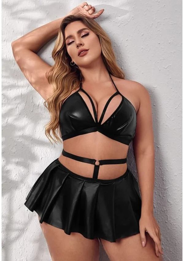 Midnight Siren Plus Bra Set - Black color thumbnail