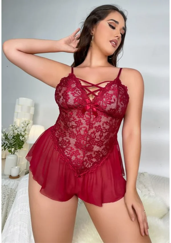 Scarlet Dreams Plus Teddy - Red color thumbnail