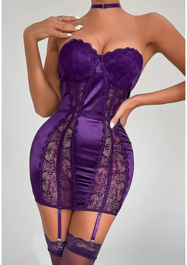 Amethyst Allure Chemise - Dark Purple color thumbnail