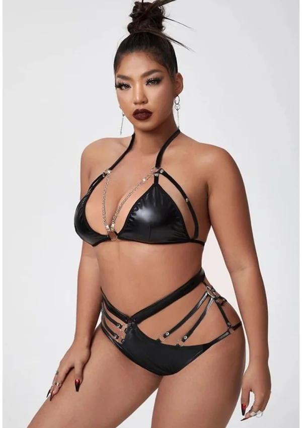 Obsidian Edge Plus Bra Set - Black color thumbnail