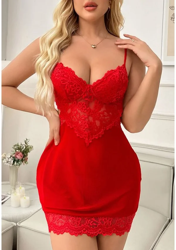 Crimson Temptation Chemise - Red color thumbnail
