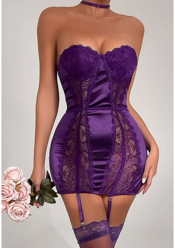 Amethyst Allure Chemise - Dark Purple color thumbnail