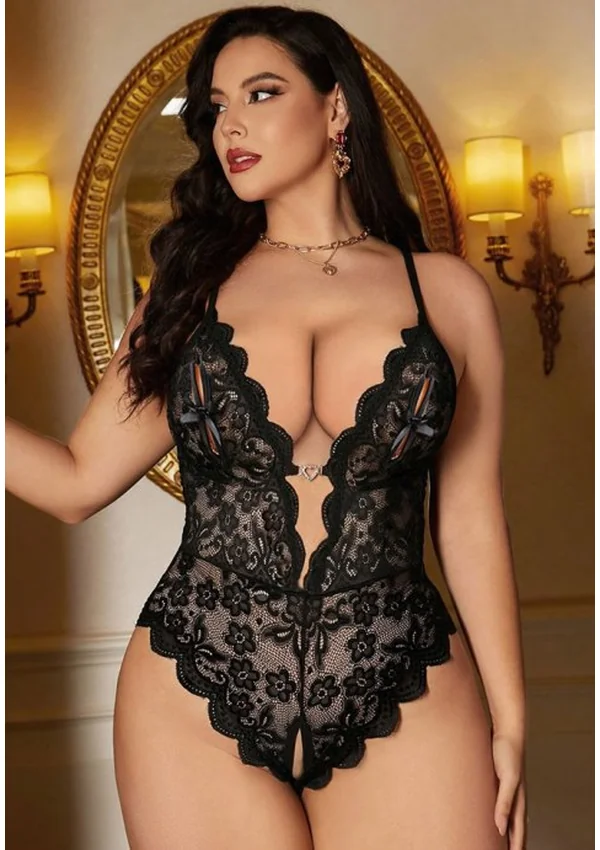 Midnight Bloom Plus Teddy - Black color thumbnail