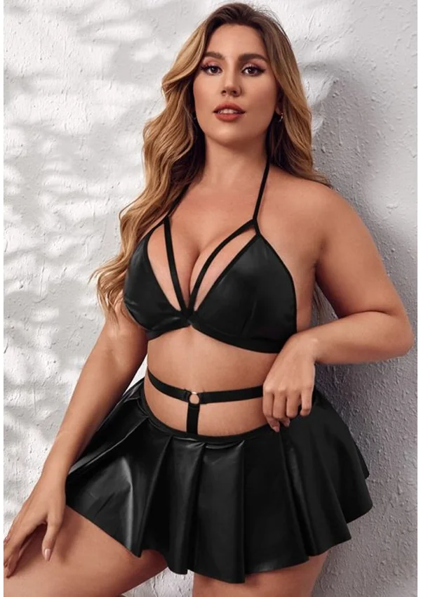 Midnight Siren Plus Bra Set - Black color thumbnail