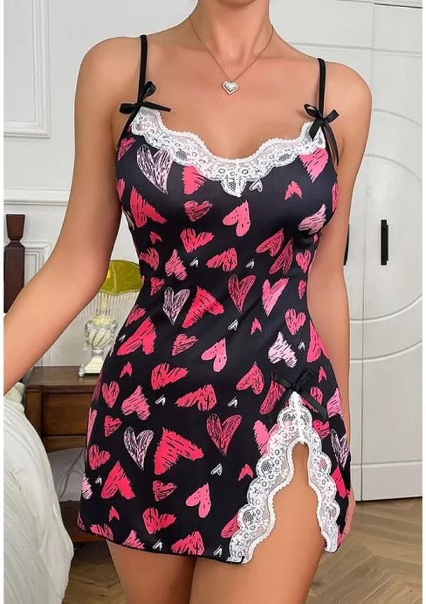 Heartbeat Desire Satin Night Dress - Product image 2