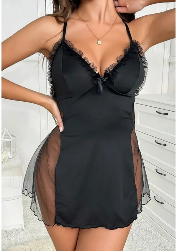 Scarlet Allure Babydoll - Black color thumbnail