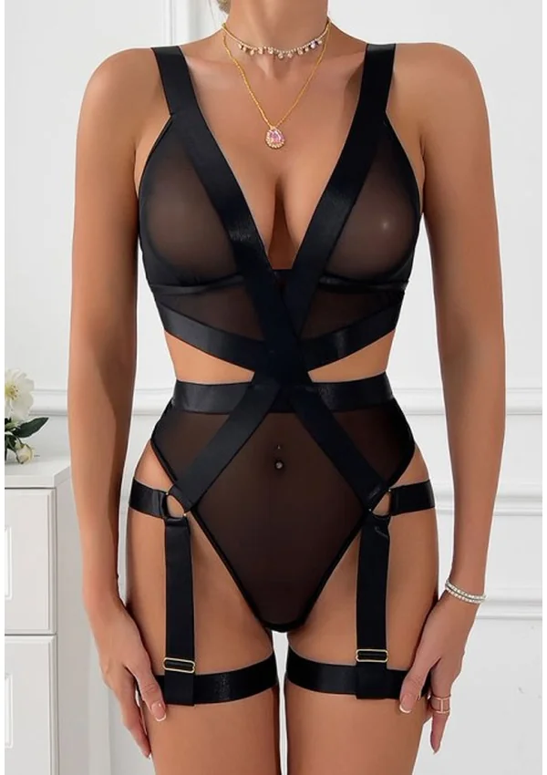 Obsidian Straps Sheer Harness Teddy - Product image 2