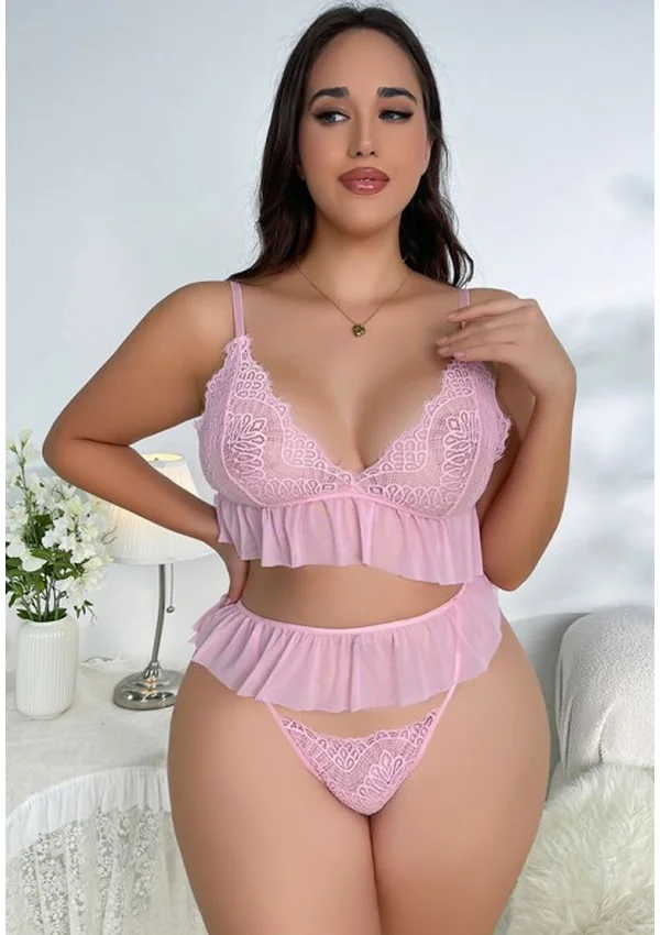 Blush Flutter Plus Bralette Set - Product image 1