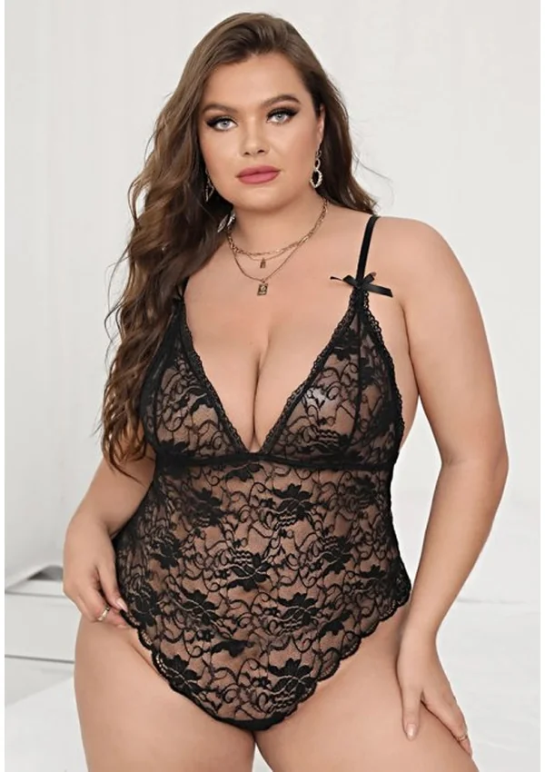 Allure Floral Lace Plus Teddy - Product image 3